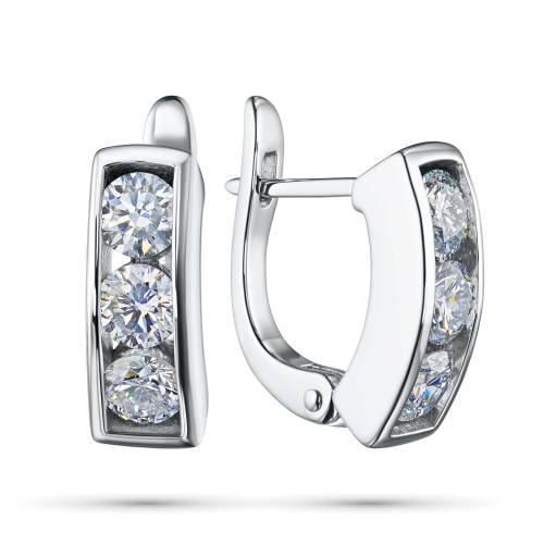 Серьги из белого золота э4712сг02135400_white ЭПЛ Даймонд