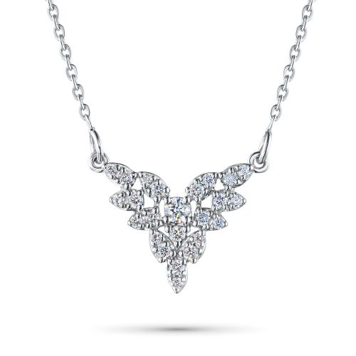 Колье из серебра э0612кл10190270_white ЭПЛ Даймонд