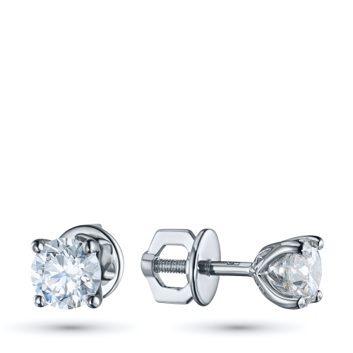 Серьги из белого золота с выращенными бриллиантами e4712ps11210870 ЭПЛ Даймонд