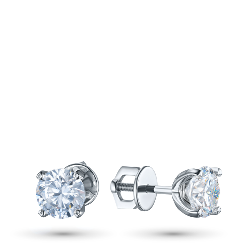 Серьги из белого золота с выращенными бриллиантами e4712ps11102400 ЭПЛ Даймонд