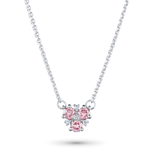 Колье из белого золота э0912кл04211024_pink ЭПЛ Даймонд