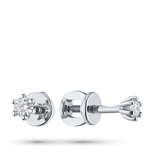 Серьги из белого золота с выращенными бриллиантами e4712ps04202983 ЭПЛ Даймонд