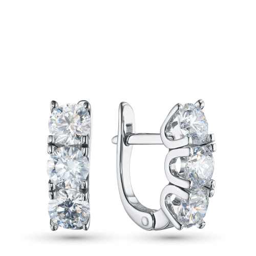 Серьги из белого золота э4712сг10220104_white ЭПЛ Даймонд