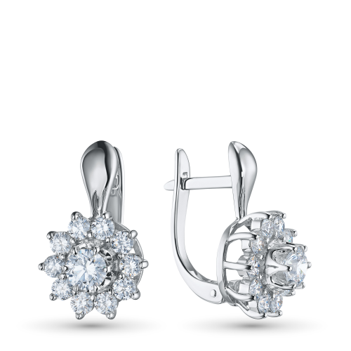 Серьги из белого золота э4712сг04202940_white ЭПЛ Даймонд