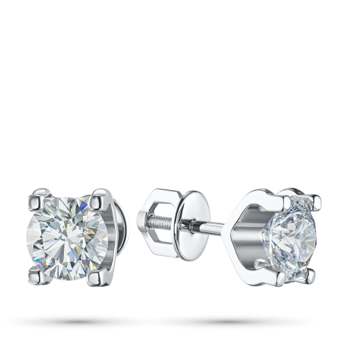 Серьги из белого золота с выращенными бриллиантами e4712ps06200855 ЭПЛ Даймонд