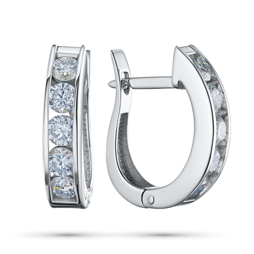 Серьги из белого золота э4712сг03135900_white ЭПЛ Даймонд