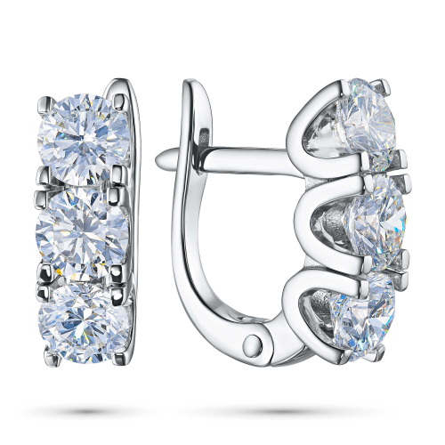 Серьги из белого золота э4712сг01230102_white ЭПЛ Даймонд