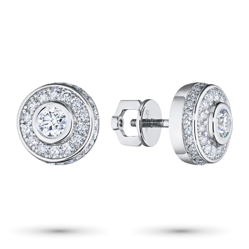 Серьги из белого золота с выращенными бриллиантами e4712ps08182400 ЭПЛ Даймонд