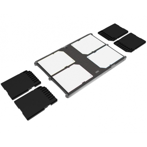 Компактный защитный футляр для флеш карт (4x SD card) черный
