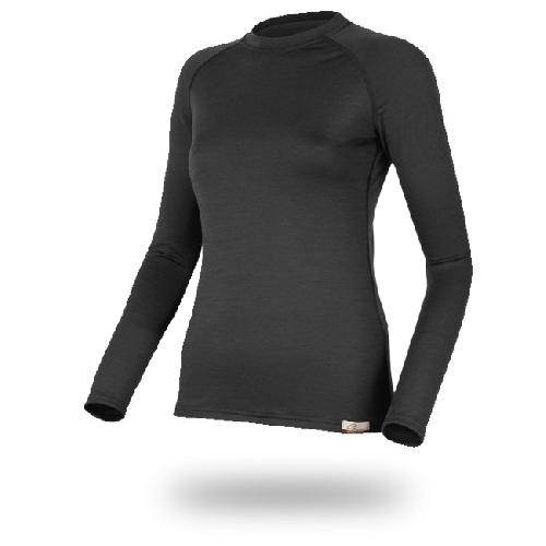 Футболка женская Atila/ длинный рукав/ шерсть 160/ черный/ XS Lasting