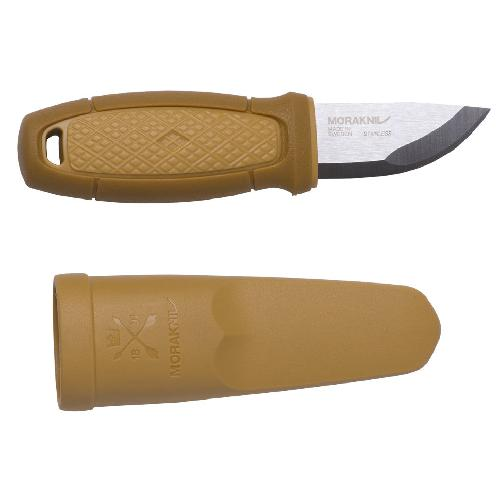 Нож Morakniv Eldris, нержавеющая сталь, цвет желтый, ножны, шнурок, огниво, 13523 Mora of Sweden