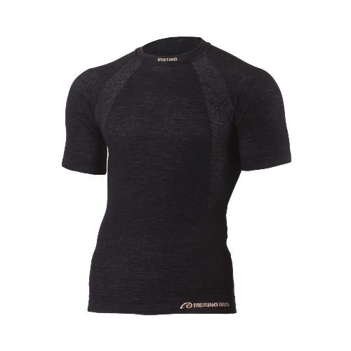 Футболка мужская WABEL/ короткий рукав/ Шерсть 120/ черная/ L-XL Lasting