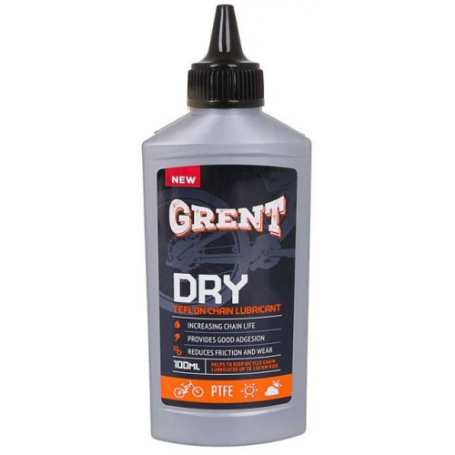 Grent Цепная велосмазка для сухой погоды с тефлоном Dry Lube, 120 мл, GRENT PTFE, 40488