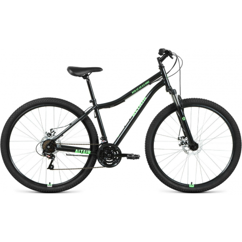 Altair ALTAIR MTB HT 29 2.0 disc (29" 21 ск. рост 17") 2020-2021, черный/ярко-зеленый, RBKT1MN9Q002