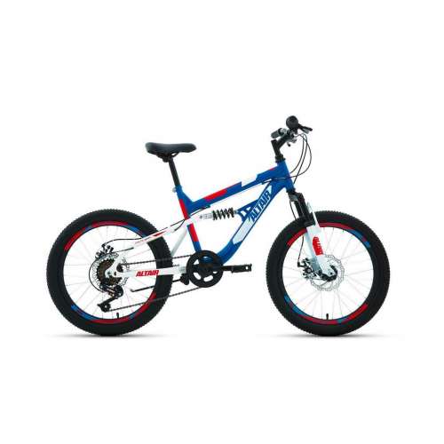 Altair ALTAIR MTB FS 20 disc (рост 14") 2020-2021, синий/красный, RBKT1F106005