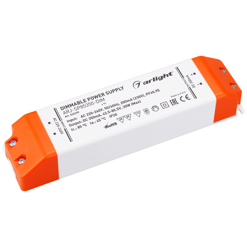 Диммируемый блок питания ARJ-SP85350-DIM 0,35A 42,5-85,5V 30W Arlight 022299