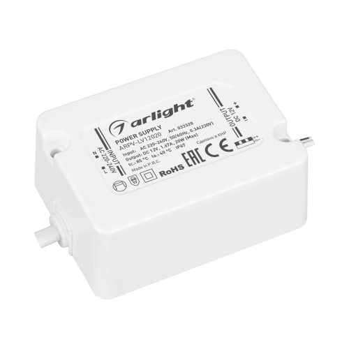 Блок питания ARPV-LV12020 1,67A 12V 20W Arlight 033328