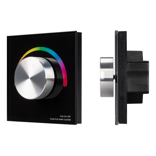 Роторная панель SMART-P8-RGB-G-IN Black 12-24V 3x4A Rotary RF Arlight 033763