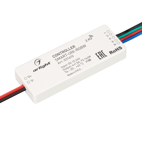 Контроллер SMART-UNI-RGBW 12-24V 4x1.5A RF Arlight 031610
