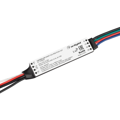 Контроллер SMART-K46-RGB-PUSH-SUF 12-24V 3x1A RF Arlight 028440