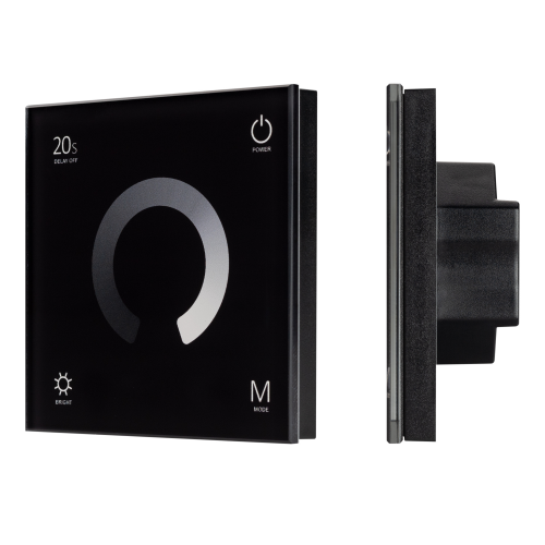 Панель SMART-P4-DIM-G-IN Black 12-24V 4x3A Sens RF Arlight 034778