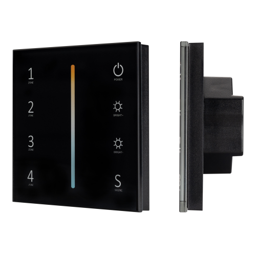 Панель Sens SMART-P43-MIX Black 230V 4 зоны RF Arlight 028137