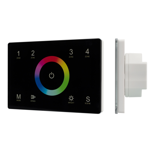 Панель Sens SMART-P83-RGB Black 230V 4 зоны RF Arlight 028403