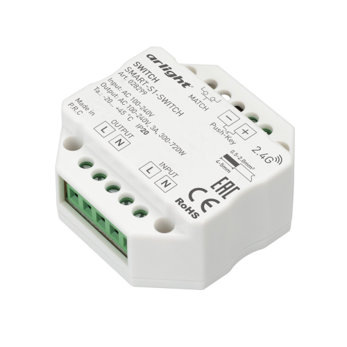 Контроллер-выключатель SMART-S1-SWITCH 230V 3A RF Arlight 028299