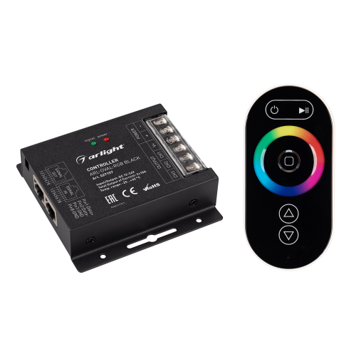 Контроллер ARL-OVAL-RGB Black 12-24V 3x10A ПДУ Овал RF RJ45 Arlight 027157