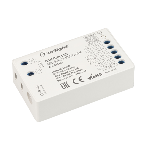 Контроллер ARL-SIRIUS-RGBW-SUF 12-24V 4x4A RF Arlight 032351