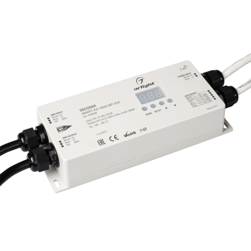 Декодер SMART-K61-DMX-WP-SUF 12-36V 4x5A Arlight 033008