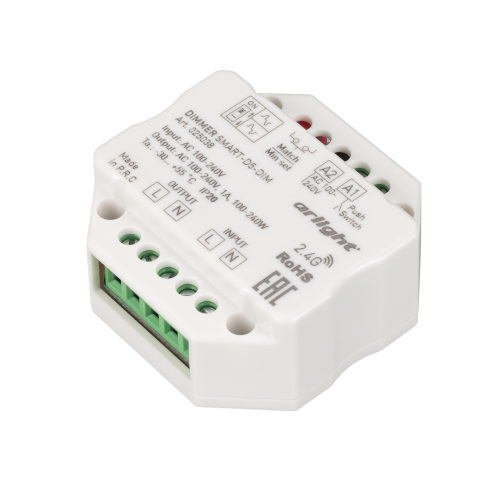 Диммер SMART-D5-DIM-IN 230V 1A TRIAC RF Arlight 025038