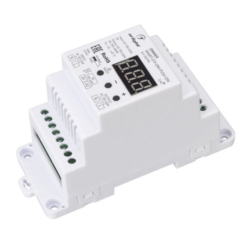 Диммер SMART-D19-DIM-PUSH-DIN 230V 2A TRIAC RF Arlight 032994