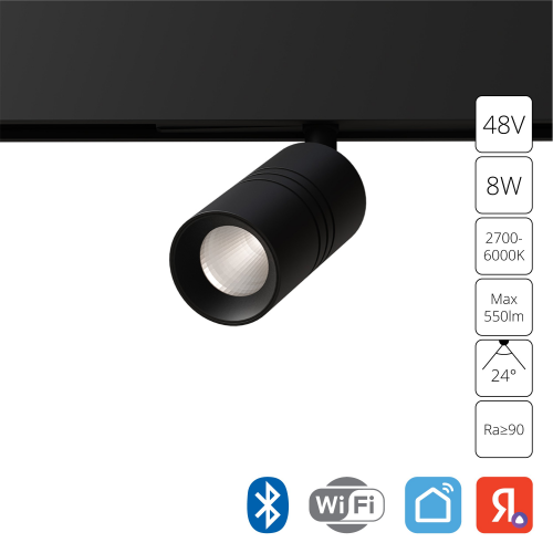 Магнитный трековый светильник Arte Lamp EXPERT SMART A5740PL-1BK