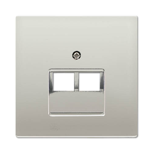 Лицевая панель для розетки телефонной RJ-11/интернет RJ-45 наклонной Jung LS 990 ES2969-2UA