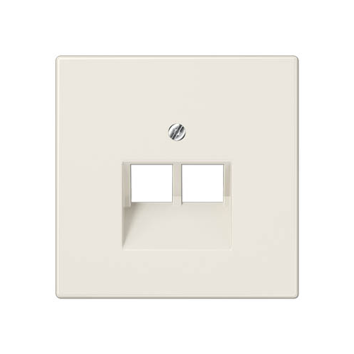 Лицевая панель для розетки телефонной RJ-11/интернет RJ-45 наклонной Jung LS 990 LS969-2UA