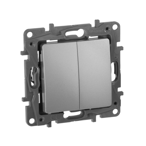 Переключатель двухклавишный Legrand ETIKA 672412