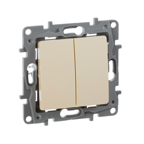 Выключатель двухклавишный Legrand ETIKA 672302
