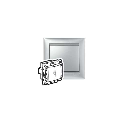 Выключатель двухклавишный с подсветкой Legrand VALENA CLASSIC 770145