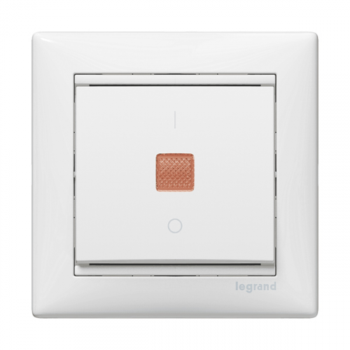 Выключатель одноклавишный с подсветкой Legrand VALENA CLASSIC 774410