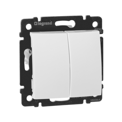 Выключатель двухклавишный Legrand VALENA CLASSIC 774405