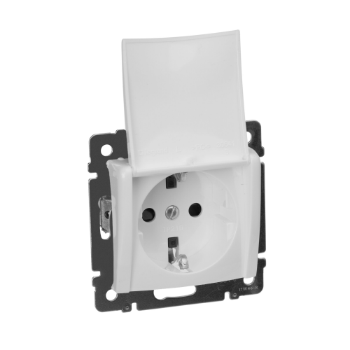 Розетка с/з с крышкой Legrand VALENA CLASSIC 774422