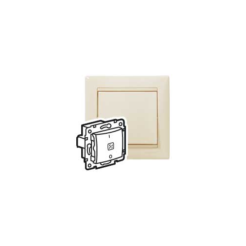 Выключатель одноклавишный двухполюсный с подсветкой Legrand VALENA CLASSIC 774349