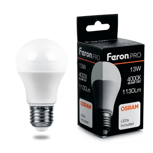 Светодиодная лампа Feron LB-1013 Шар 13W 1130Lm 4000K E27 38033