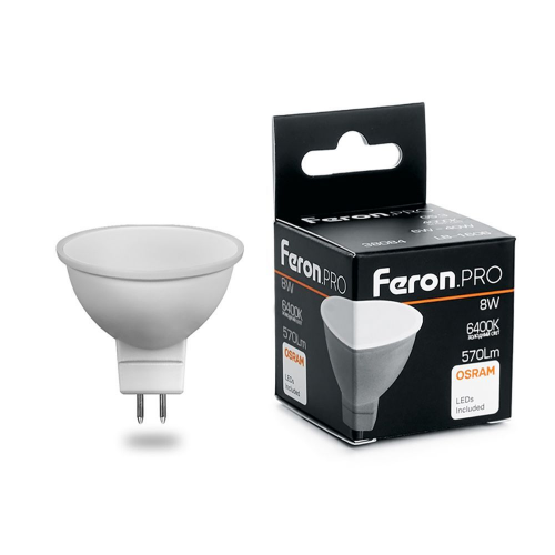 Светодиодная лампа Feron LB-1608 MR16 8W 570Lm 6400K G5.3 38091