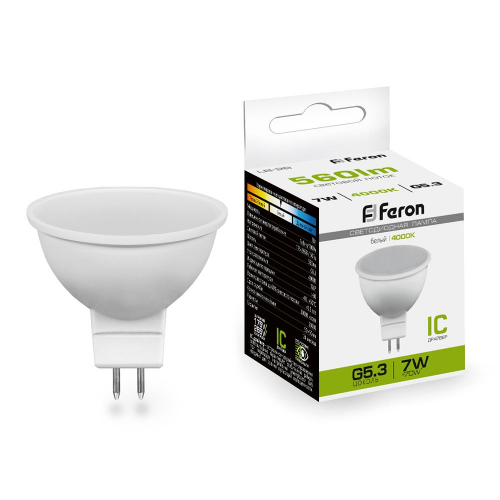 Светодиодная лампа Feron LB-26 MR16 7W 560Lm 4000K G5.3 25236