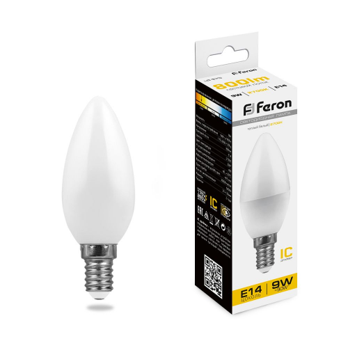Светодиодная лампа Feron 9W 800Lm 2700K E14 25798