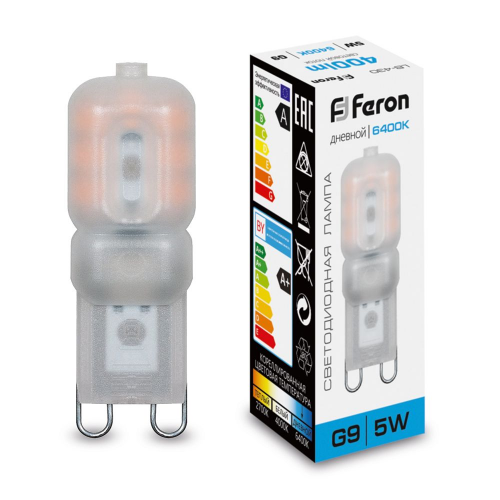Светодиодная лампа Feron Капсульная 5W 6400K G9 25638
