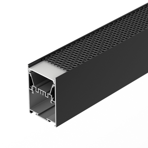 Профиль для лент LINE-5075-HONEYCOMB-2000 BLACK Arlight 044874