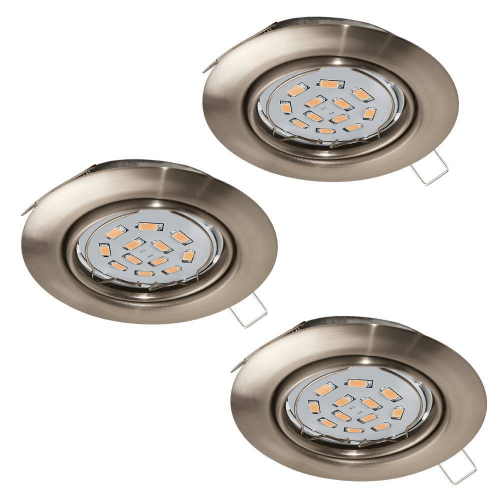 Комплект точечных встраиваемых светильников (3шт) Eglo EINBAUSPOT LED 75348